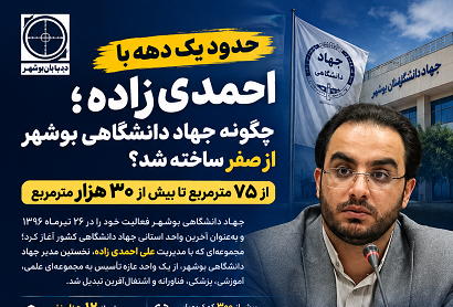 حدود یک دهه با احمدی‌زاده؛ چگونه جهاد دانشگاهی بوشهر از صفر ساخته شد؟
