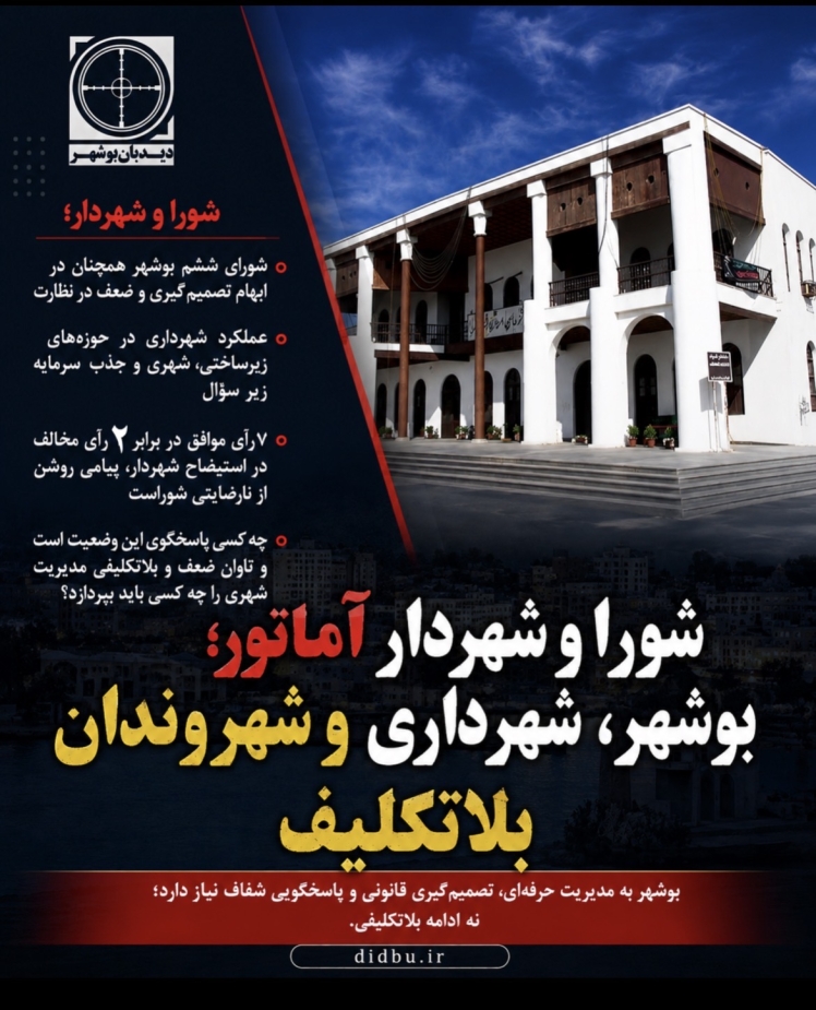 شورا و شهردار آماتور بوشهر، شهرداری و شهروندان بلاتکلیف
